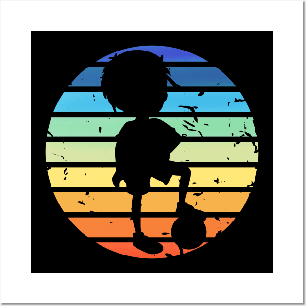 Soccer Boy Rainbow Sunset Wall Art by Prideopenspaces